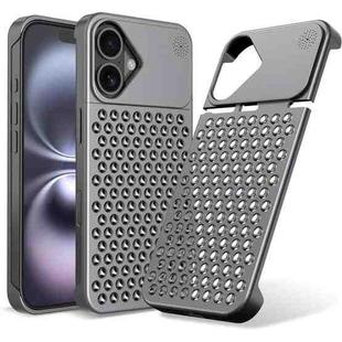 For iPhone 16 Kalebol Aromatherapy Aluminum Alloy Cooling Phone Case(Gray)