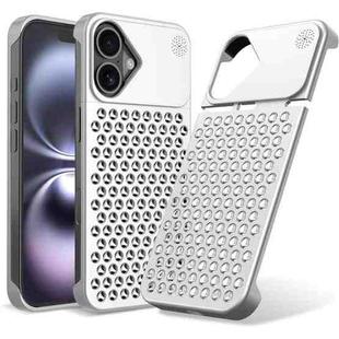 For iPhone 16 Kalebol Aromatherapy Aluminum Alloy Cooling Phone Case(Silver)