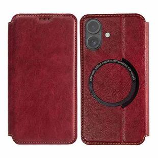 For iPhone 17 Kalebol Flip Card Slot MagSafe Leather Phone Case(Red)