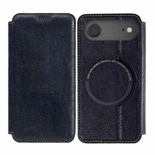 For iPhone 17 Air Kalebol Flip Card Slot MagSafe Leather Phone Case(Black)