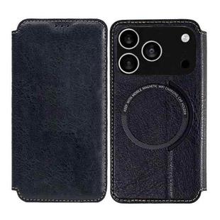 For iPhone 17 Pro Max Kalebol Flip Card Slot MagSafe Leather Phone Case(Black)