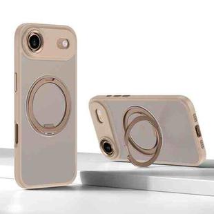 For iPhone 17 Air Kalebol Rotating Magnetic Holder MagSafe Phone Case(Desert Gold)