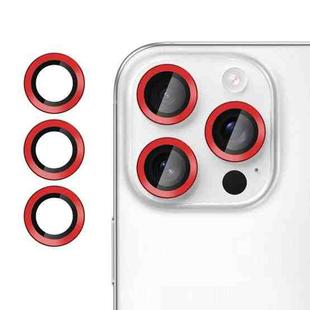 For iPhone 15 Pro Kalebol No Flicker Ultra-Thin Individual Camera Lens Tempered Glass Film(Red)