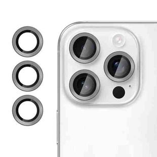For iPhone 16 Pro Max Kalebol No Flicker Ultra-Thin Individual Camera Lens Tempered Glass Film(Titanium Gray)