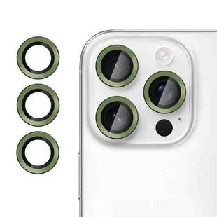 For iPhone 16 Pro Max Kalebol No Flicker Ultra-Thin Individual Camera Lens Tempered Glass Film(Craggy Ridge Green)
