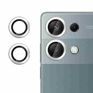 For Redmi Note 13 Pro 4G Kalebol No Flicker Ultra-Thin Individual Camera Lens Tempered Glass Film(Silver)