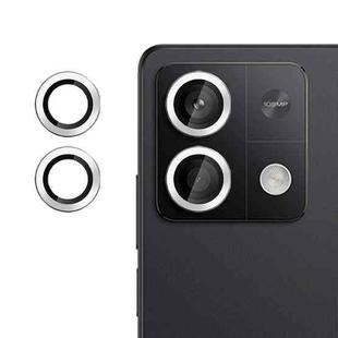 For Redmi Note 13 5G Kalebol No Flicker Ultra-Thin Individual Camera Lens Tempered Glass Film(Silver)