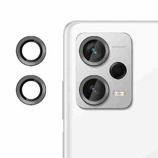 For Redmi Note 12 Pro+ Kalebol No Flicker Ultra-Thin Individual Camera Lens Tempered Glass Film(Black)