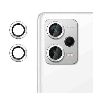 For Redmi Note 12 Pro+ Kalebol No Flicker Ultra-Thin Individual Camera Lens Tempered Glass Film(Silver)