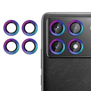 For Xiaomi Poco F6 Pro Kalebol No Flicker Ultra-Thin Individual Camera Lens Tempered Glass Film(Dazzling Colors)