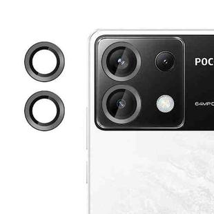 For Xiaomi Poco X6 Kalebol No Flicker Ultra-Thin Individual Camera Lens Tempered Glass Film(Black)