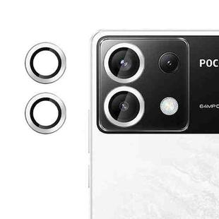 For Xiaomi Poco X6 Kalebol No Flicker Ultra-Thin Individual Camera Lens Tempered Glass Film(Silver)