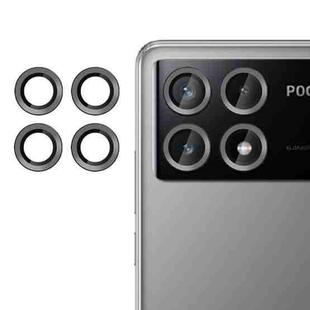 For Xiaomi Poco X6 Pro Kalebol No Flicker Ultra-Thin Individual Camera Lens Tempered Glass Film(Black)