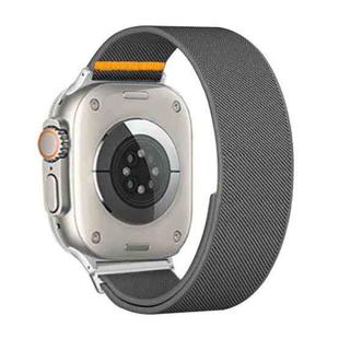 For Apple Watch 42mm / 41mm / 40mm / 38mm Adjustable Single Loop Elastic Nylon Watch Band(Gray)