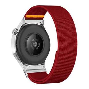 18mm Adjustable Single Loop Elastic Nylon Watch Band(Red)