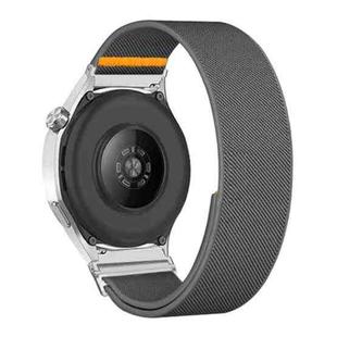20mm Adjustable Single Loop Elastic Nylon Watch Band(Gray)