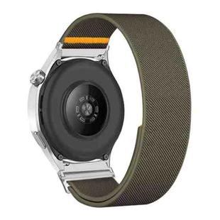 20mm Adjustable Single Loop Elastic Nylon Watch Band(Army Green)