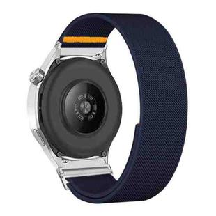 22mm Adjustable Single Loop Elastic Nylon Watch Band(Dark Blue)