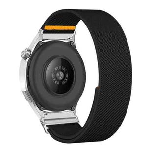 22mm Adjustable Single Loop Elastic Nylon Watch Band(Black)