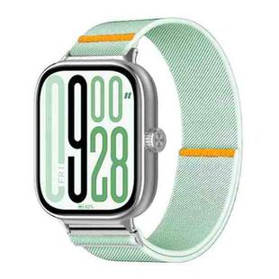 For Xiaomi Smart Band 9 Pro / Redmi Watch 5 Adjustable Single Loop Elastic Nylon Watch Band(Mint Green)