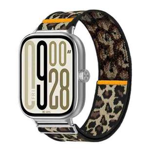 For Xiaomi Smart Band 9 Pro / Redmi Watch 5 Adjustable Single Loop Elastic Nylon Watch Band(Leopard Print)