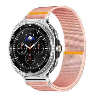 For Samsung Galaxy Watch8 / Watch8 Classic Adjustable Single Loop Elastic Nylon Watch Band(Pink)
