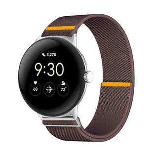 For Google Pixel Watch 3 45mm Adjustable Single Loop Elastic Nylon Watch Band(Smokey Purple)