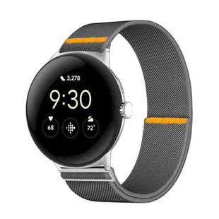 For Google Pixel Watch 3 45mm Adjustable Single Loop Elastic Nylon Watch Band(Gray)