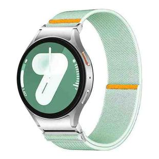 For Samsung Galaxy Watch FE / 7 / 6 / 5 / 4 Adjustable Single Loop Elastic Nylon Watch Band(Mint Green)