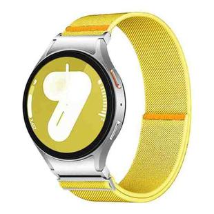 For Samsung Galaxy Watch FE / 7 / 6 / 5 / 4 Adjustable Single Loop Elastic Nylon Watch Band(Yellow)