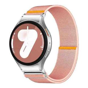 For Samsung Galaxy Watch FE / 7 / 6 / 5 / 4 Adjustable Single Loop Elastic Nylon Watch Band(Pink)