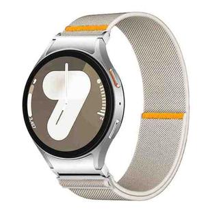 For Samsung Galaxy Watch FE / 7 / 6 / 5 / 4 Adjustable Single Loop Elastic Nylon Watch Band(Starlight)