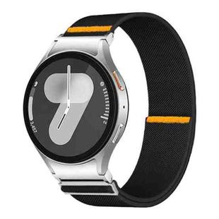 For Samsung Galaxy Watch FE / 7 / 6 / 5 / 4 Adjustable Single Loop Elastic Nylon Watch Band(Black)