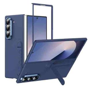 For Samsung Galaxy Z Fold6 5G Lonely Star Folding Shell Film Integrated Phone Case(Blue)