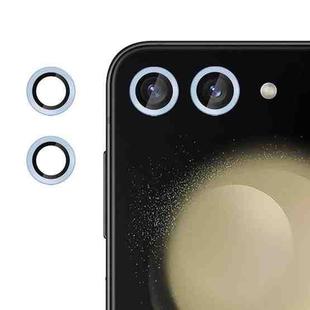For Samsung Galaxy Z Flip5  Kalebol No Flicker Ultra-Thin Individual Camera Lens Tempered Glass Film(Distant Peak Blue)