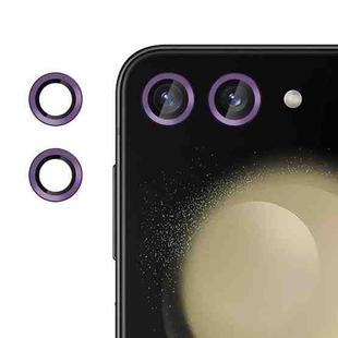 For Samsung Galaxy Z Flip5  Kalebol No Flicker Ultra-Thin Individual Camera Lens Tempered Glass Film(Purple)