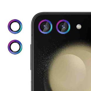 For Samsung Galaxy Z Flip5  Kalebol No Flicker Ultra-Thin Individual Camera Lens Tempered Glass Film(Colorful)
