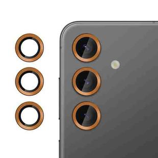 For Samsung Galaxy S24 5G Kalebol No Flicker Ultra-Thin Individual Camera Lens Tempered Glass Film(Orange)