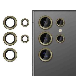 For Samsung Galaxy S24 Ultra 5G Kalebol No Flicker Ultra-Thin Individual Camera Lens Tempered Glass Film(Titanium Yellow)