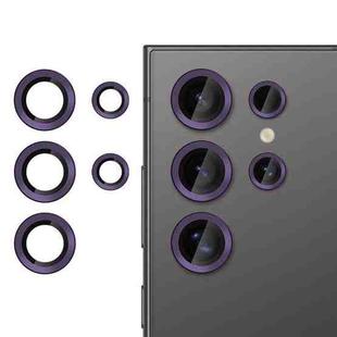 For Samsung Galaxy S24 Ultra 5G Kalebol No Flicker Ultra-Thin Individual Camera Lens Tempered Glass Film(Dark Purple)