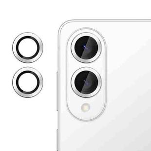 For Samsung Galaxy S25 Edge 5G Kalebol No Flicker Ultra-Thin Individual Camera Lens Tempered Glass Film(Silver)