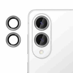 For Samsung Galaxy S25 Edge 5G Kalebol No Flicker Ultra-Thin Individual Camera Lens Tempered Glass Film(Titanium Gray)