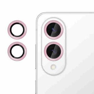 For Samsung Galaxy S25 Edge 5G Kalebol No Flicker Ultra-Thin Individual Camera Lens Tempered Glass Film(Pink)