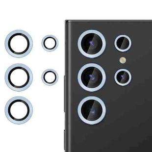 For Samsung Galaxy S23 Ultra 5G Kalebol No Flicker Ultra-Thin Individual Camera Lens Tempered Glass Film(Distant Peak Blue)