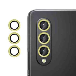 For Samsung Galaxy Z Fold3 Kalebol No Flicker Ultra-Thin Individual Camera Lens Tempered Glass Film(Gold)