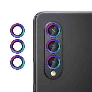 For Samsung Galaxy Z Fold3 Kalebol No Flicker Ultra-Thin Individual Camera Lens Tempered Glass Film(Colorful)