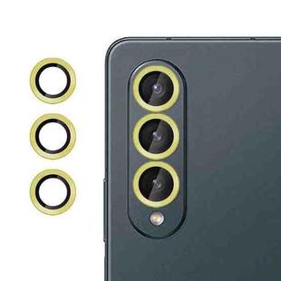 For Samsung Galaxy Z Fold4 Kalebol No Flicker Ultra-Thin Individual Camera Lens Tempered Glass Film(Gold)