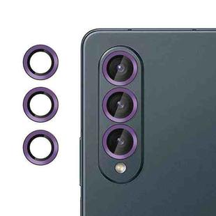For Samsung Galaxy Z Fold4 Kalebol No Flicker Ultra-Thin Individual Camera Lens Tempered Glass Film(Purple)