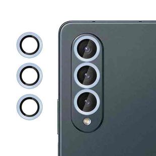 For Samsung Galaxy Z Fold4 Kalebol No Flicker Ultra-Thin Individual Camera Lens Tempered Glass Film(Distant Peak Blue)