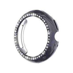 For Google Pixel Watch4 45mm Single Row Diamond Hollow PC Watch Protective Cover(Gun Metal)